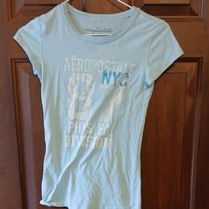 Aeropostale Sky Blue NYC Graphic T-Shirt
